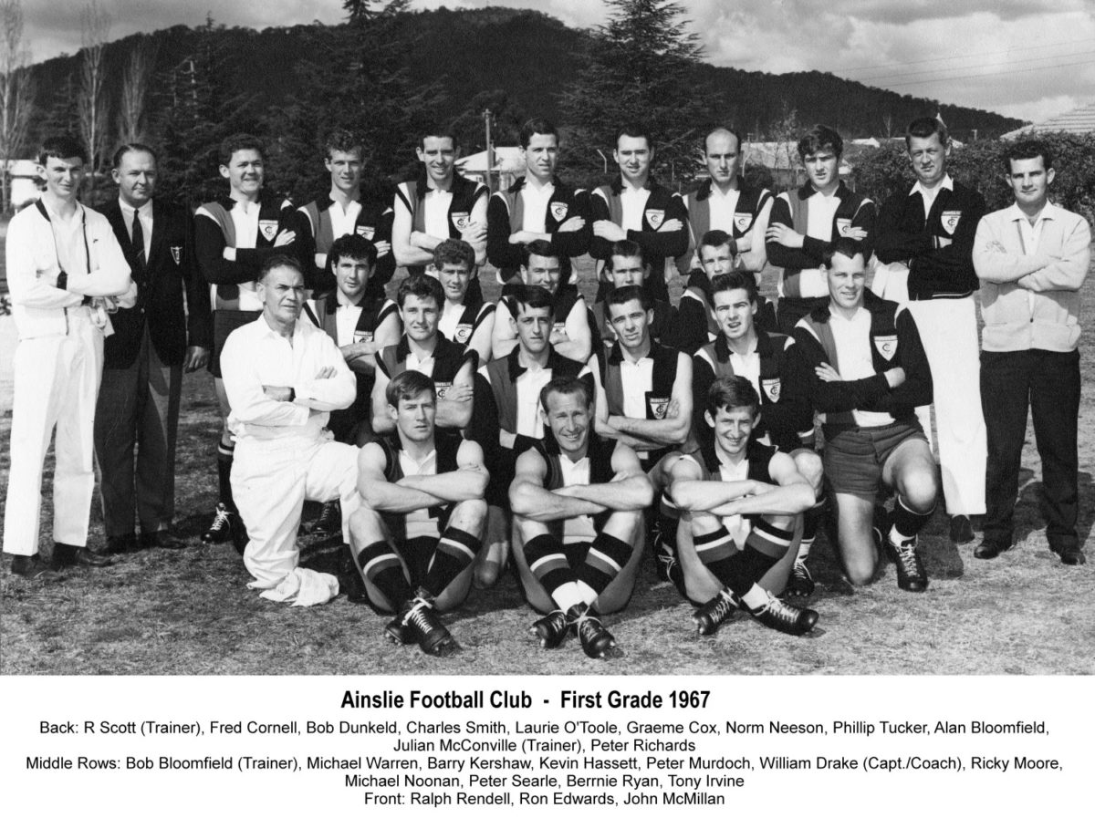 1967Ainslie First Grade Team Ainslie Football Club Est. 1927